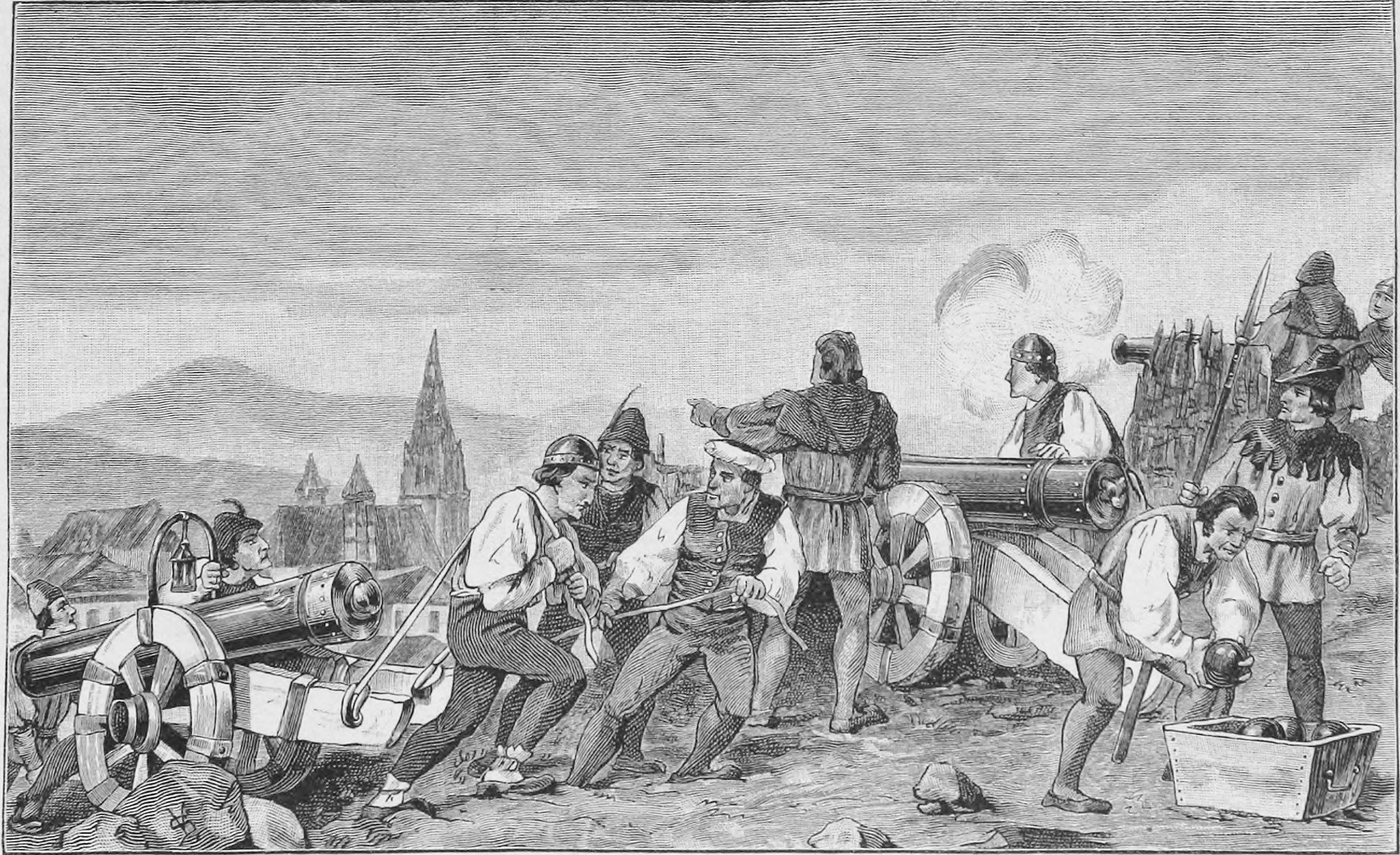 Dr. W. Zimmermann’s großer Deutscher Bauernkrieg – Illustriert von Victor Schivert (public domain)